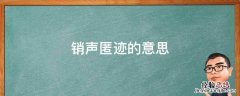 销声匿迹的意思 销声匿迹的意思和造句