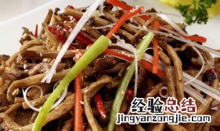 茶树菇炒肉丝图片 茶树菇炒肉丝