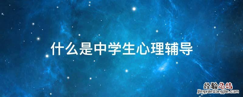什么是中学生心理辅导 什么是中学生心理辅导定义