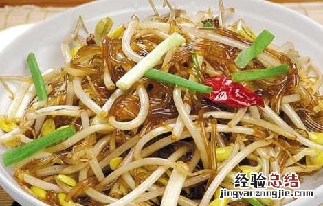 黄豆芽炒粉条的家常做法图片 黄豆芽炒粉条的家常做法