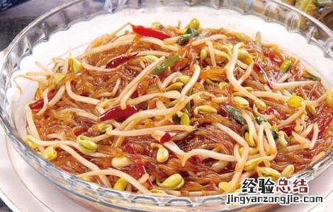 黄豆芽炒粉条的家常做法图片 黄豆芽炒粉条的家常做法