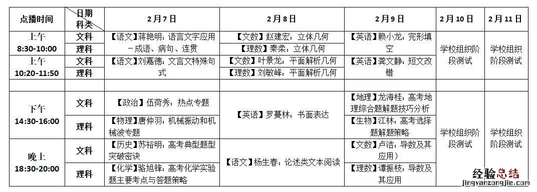 桂林市教育局云课堂 桂林名师云课堂高中课表