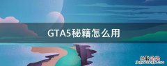 GTA5秘籍怎么用 gta5秘籍怎么用ps4