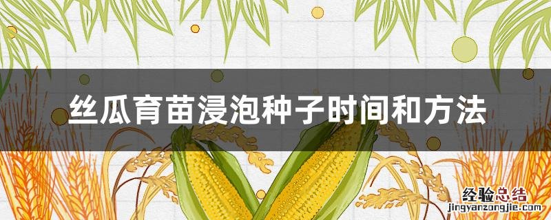 丝瓜种子浸种多长时间 丝瓜育苗浸泡种子时间和方法