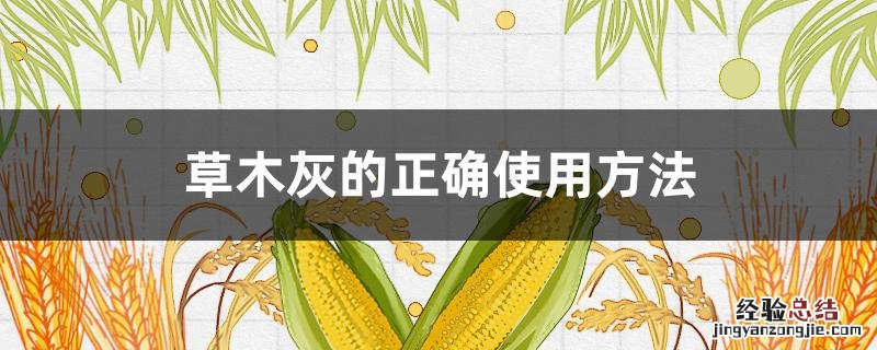 草木灰的正确使用方法用于什么作物 草木灰的正确使用方法