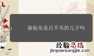 秦始皇是吕不韦的儿子吗 秦始皇吕不韦介绍