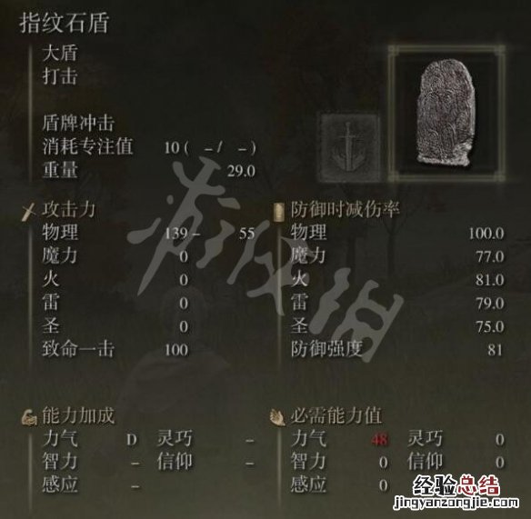 艾尔登法环指纹石盾怎么获得