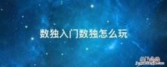 数独怎么玩法 数独入门数独怎么玩