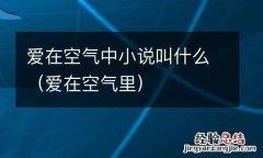 爱在空气里 爱在空气中小说叫什么