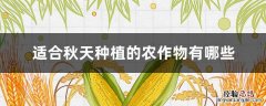 适合秋天种植的农作物有哪些 适合秋天种植的农作物有哪些名称