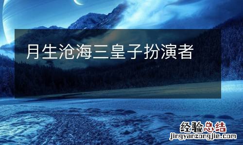 月生沧海三皇子扮演者