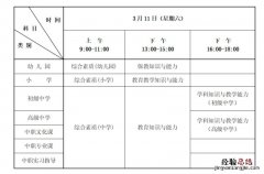 廊坊2023年上半年中小学教师资格笔试时间安排表