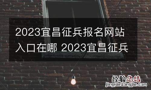 2023宜昌征兵报名网站入口在哪 2023宜昌征兵报名网站入口在哪儿