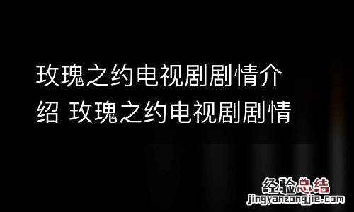 玫瑰之约电视剧剧情介绍 玫瑰之约电视剧剧情介绍全集