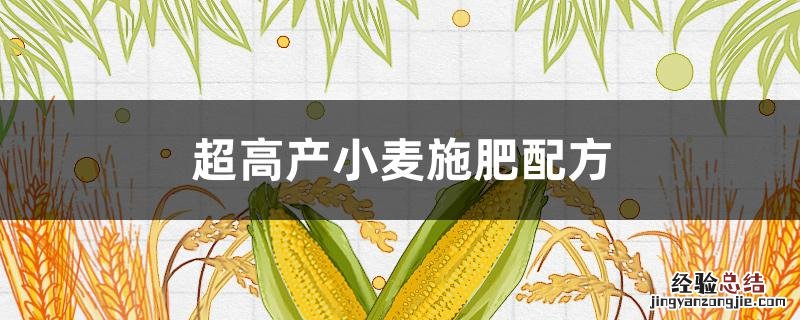 超高产小麦施肥配方比例 超高产小麦施肥配方
