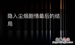 隐入尘烟剧情最后的结局
