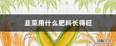 韭菜喜欢什么肥料 韭菜用什么肥料长得旺
