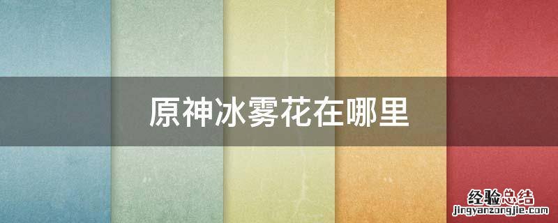 原神冰雾花在哪里采集 原神冰雾花在哪里
