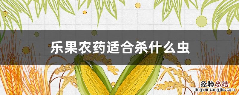 乐果农药适合杀什么虫敌 乐果农药适合杀什么虫