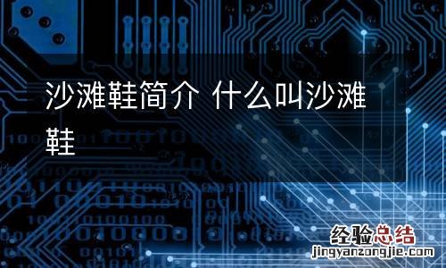 沙滩鞋简介 什么叫沙滩鞋
