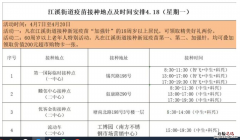 无锡江溪街道新冠疫苗接种地点+时间+电话
