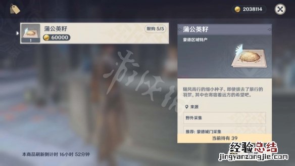 原神蒲公英哪里有卖 中药蒲公英