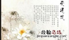 爱莲说原文及翻译 爱莲说原文及翻译简述