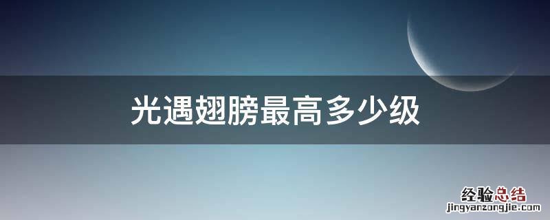 光遇翅膀最高多少级 光遇翅膀多少级最高?