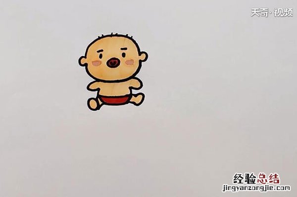 婴儿简笔画彩色 婴儿简笔画