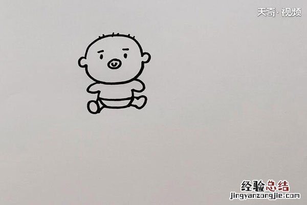 婴儿简笔画彩色 婴儿简笔画