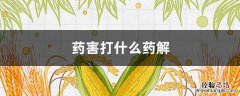 药害打什么药解 除草剂药害打什么药解