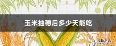 玉米抽穗后多少天能吃青玉米 玉米抽穗后多少天能吃