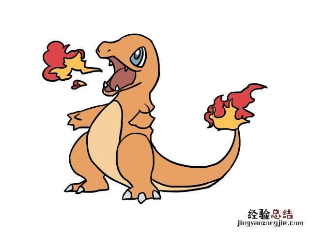 宝可梦喷火龙简笔画 喷火龙简笔画