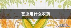 苍虫用什么农药 苍虫用什么农药杀死