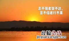 志不强者智不达言不信者行不果的意思 意思如下
