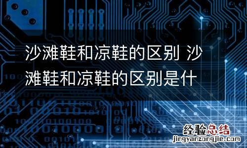 沙滩鞋和凉鞋的区别 沙滩鞋和凉鞋的区别是什么