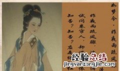 如梦令昨夜雨疏风骤赏析 赏析李清照的昨夜雨疏风骤