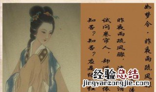 如梦令昨夜雨疏风骤赏析 赏析李清照的昨夜雨疏风骤
