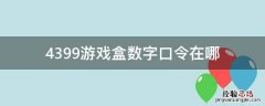 4399游戏盒数字口令在哪 4399游戏盒数字口令在哪里输入