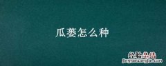 瓜蒌怎么种直 瓜蒌怎么种