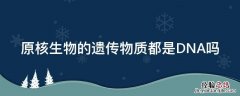 真核生物的遗传物质都是DNA吗 原核生物的遗传物质都是DNA吗