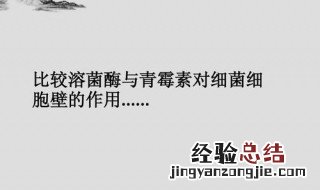 溶菌酶、青霉素的溶菌作用机制是? 青霉素溶菌酶主要作用于什么菌
