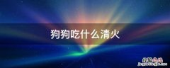 狗狗吃啥清火 狗狗吃什么清火