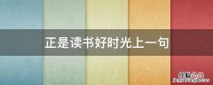 正是读书好时节前一句 正是读书好时光上一句
