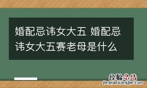 婚配忌讳女大五 婚配忌讳女大五赛老母是什么意思