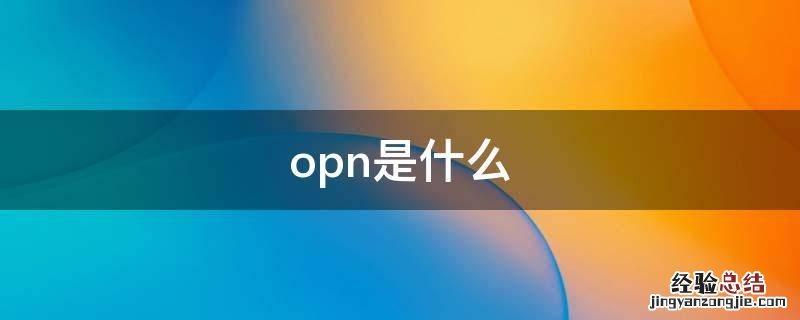 opn是什么部门 opn是什么