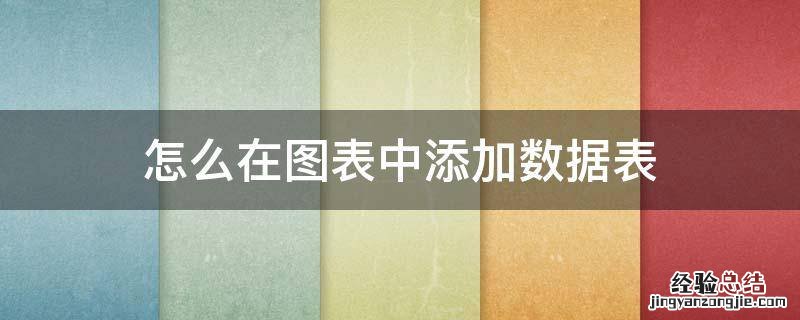 怎么在图表中添加数据表 如何添加图表数据