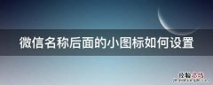 微信名称后面的小图标如何设置 微信名称后面的小图标如何设置的