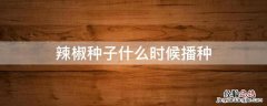 什么时间播辣椒种子 辣椒种子什么时候播种