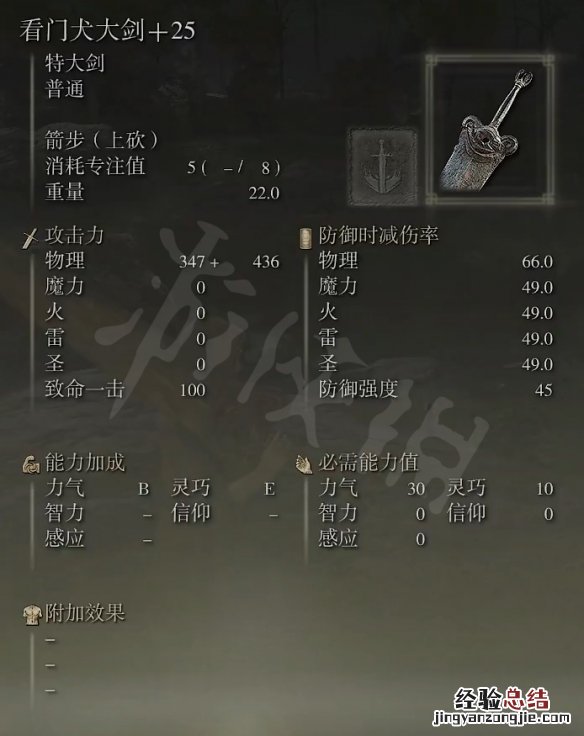 艾尔登法环看门犬大剑怎么样